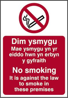 picture of Spectrum No Smoking It Is Against Welsh / English – RPVC 160 x 230mm - SCXO-CI-11871