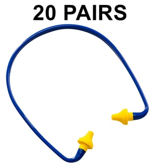 picture of Portwest EP17 Banded Tapered Ear Plugs - 20 Pairs - Yellow - [PW-EP17YER]