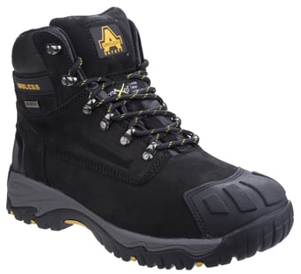 picture of Amblers FS987 Metatarsal Protection Waterproof Lace Up Black Safety Boots S3 WR HRO SRC - FS-20439-32282