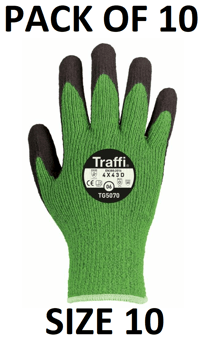 picture of TraffiGlove TG5070 Thermic 5 Anti Cut Gloves - Size 10 - Pack of 10 - TS-TG5070-10X10 - (AMZPK2)