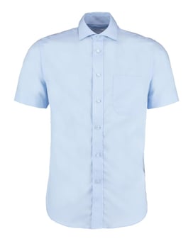 picture of Kustom Kit Mens Premium Non Iron Short Sleeve Shirt - Light Blue - BT-KK115-LHBL