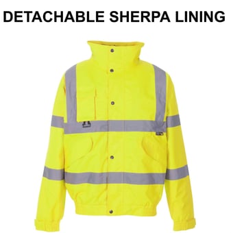 picture of Supertouch Breathable Yellow Hi-Vis Jacket Bomber Jacket - ST-37B41