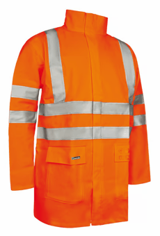 picture of Lyngsoe Multinorm Hi-Vis Jacket in Extra Strong PVC - Hi-Vis Orange - LS-ARC-LR4055-05