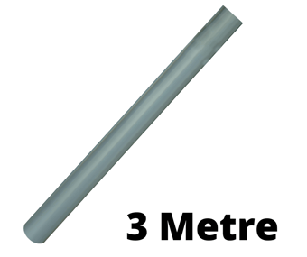 picture of Traffic Post - 3 Metre - 76mm dia. - Grey, Plastic Coated Steel for ultimate Durability - [AS-POST2]