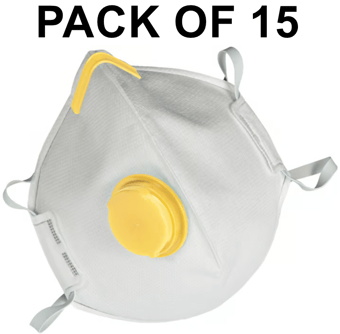 picture of MSA Affinity 2121 Disposable Mask Folded FFP2 NR D Valve Yellow - [MS-10128877]