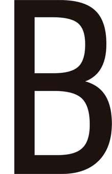 Picture of Spectrum 75mm Black Vinyl - Character ‘B’ - Pack of 10 - SCXO-CI-SVB02BL