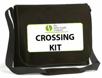 picture of Level Crossing Kit LXA - With Wooden Flag Pole - In Handy Marked Black Bag - [IH-IHLXCR-WP]