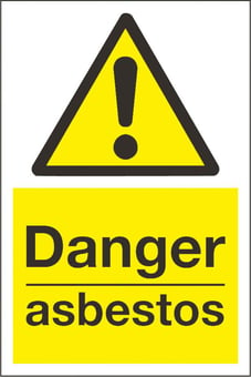 picture of Danger Asbestos Sign LARGE - 400 x 600Hmm - Rigid Plastic - [AS-WA69-RP]