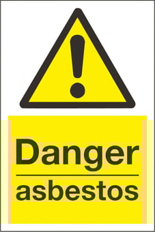 Picture of Danger Asbestos Sign LARGE - 400 x 600Hmm - Rigid Plastic - [AS-WA69-RP]