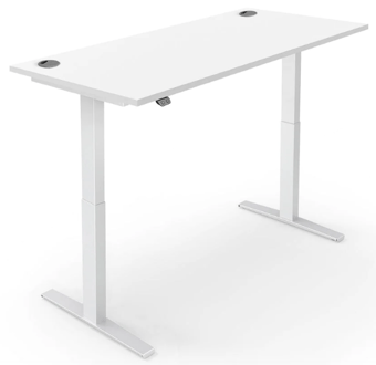 picture of Yo-Yo DESK PRO 2 White Frame with White Desk Top - YYO-YD-PRO-2-W/1200700WHI