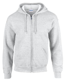 picture of Gildan Heavy Blend Adult Full Zip Hooded Sweatshirt - Ash Grey - BT-18600-AGR