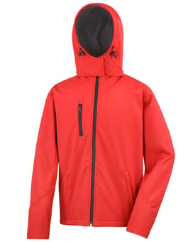 Picture of Result Core Men's Red/Black TX Performance Hooded Softshell Jacket - BT-R230M-RED/BLK