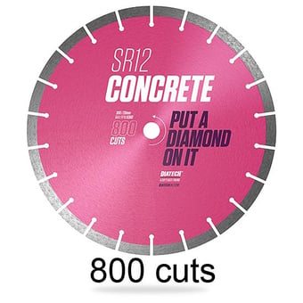 picture of SR12 - Concrete Diamond Blade - 800 Cuts - 125mm Dia - [DC-A024H]