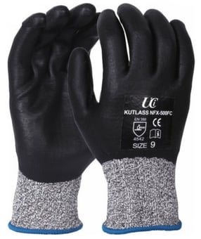 picture of Kutlass NFX-500FC - Cut Resistant 5 Fully Coated Nitrile Glove - [UC-NFX-500FC] - (DISC-W)