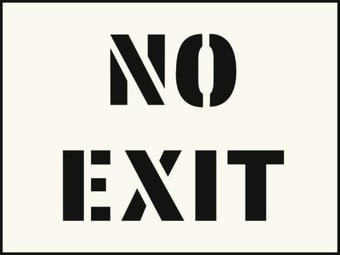 picture of No Exit Stencil (300 x 400mm)  - SCXO-CI-9538R