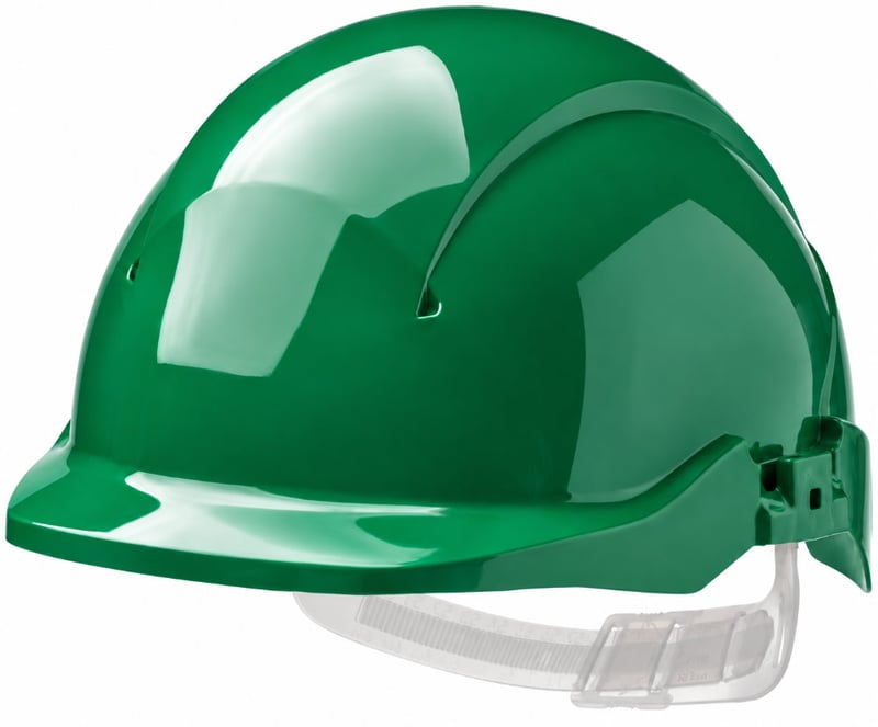 Centurion Concept Green Safety Helmet - Unvented - Reduced Peak - Slip Ratchet - [CE-S08CGA]
