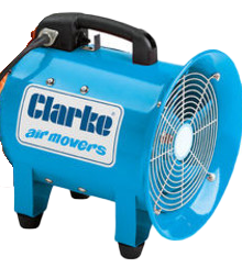 Clarke International - 8inch (200mm) Portable Ventilator Air Mover - 165  WATT - [CK-CAM200B]