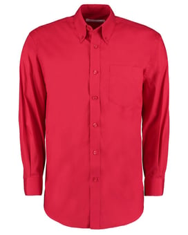 Picture of Kustom Kit Men's Long Sleeve Corporate Oxford Shirt - Red - BT-KK105-RED