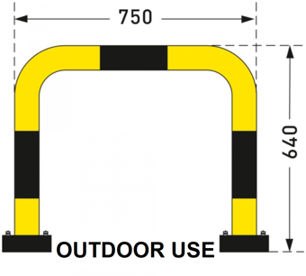 picture of BLACK BULL FLEX Protection Guard - Outdoor Use - (H)640 x (W)750mm - Yellow/Black - [MV-196.26.638]