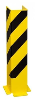 Picture of BLACK BULL Pallet Rack End Frame Protectors - 'U' Profile - 800mmH - 6mm Gauge - Yellow/Black - [MV-197.28.189]