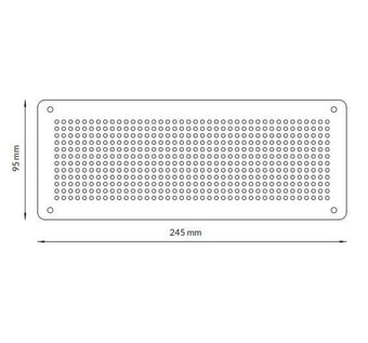 Picture of Dudley - Aluminum Mouse Proofing Grill - 245mm x 95mm - Screws NOT Provided - [DM-MOUSEPROOFING95]