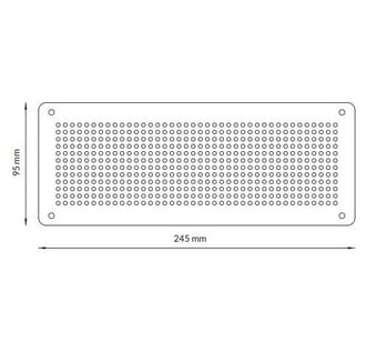picture of Dudley - Aluminum Mouse Proofing Grill - 245mm x 95mm - Screws NOT Provided - [DM-MOUSEPROOFING95]