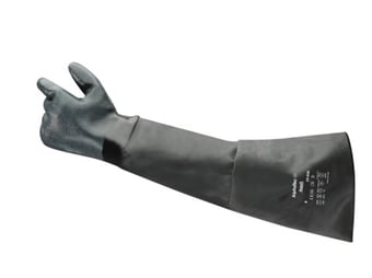 picture of Ansell AlphaTec 19-026 Neoprene-dipped Coating Black Gloves - AN-19-026