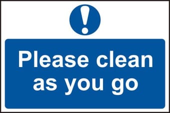 Picture of Spectrum Please clean as you go - PVC 300 x 200mm - SCXO-CI-0407