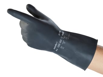 picture of Ansell AlphaTec 87-118 Extra Heavyweight Natural Rubber Gloves - AN-87-118