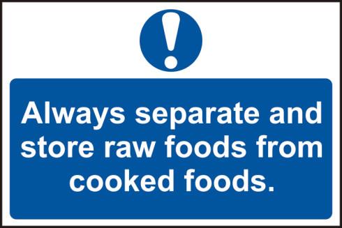 picture of Spectrum Always separate and store raw foods from cooked foods – PVC 300 x 200mm - SCXO-CI-0412