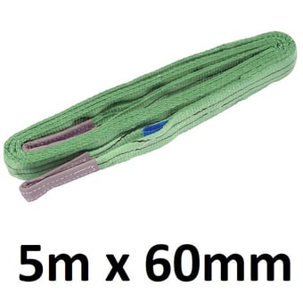 picture of Draper - 2 Tonne 5M x 60mm Wide Load Sling - BS EN1492 - [DO-61307]