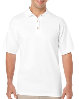 picture of Gildan DryBlend® Adult Jersey Polo - White - BT-8800-WHT