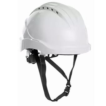 picture of White Climax Safety Helmet With 4 point Chin Strap - Comfort Harness - Unique Vented and Electrical Insulated Design - Lightweight ABS - [CL-CURRO-LIGHT-CS-W]