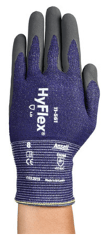 Picture of Ansell HyFlex 11-561 Nitrile Palm Coated Grey Gloves - Size 7 - Pack of 12 - Pair - AN-11-561-7X12 - (AMZPK)