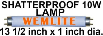 picture of Wemlite - 10 Watts Lamp For Fly Killers - BL368 - Shatter Resistant - [BP-LS10WS-W]