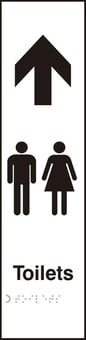 picture of Spectrum Toilets Gents / Ladies Graphic Arrow Up – Taktyle 75 x 300mm - SCXO-CI-TK5102BSI