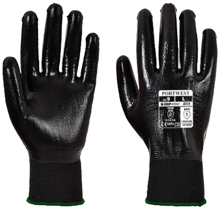 SupremeTTF NTR525 Fully Nitrile Coated Black Nylon Work Gloves