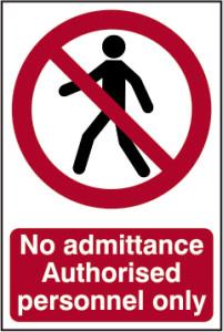Picture of Spectrum No Admittance Authorised Personnel Only - PVC 200 x 300mm - SCXO-CI-0613