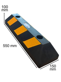 picture of Way4Now - Durable Plastic Rubber Heavy Duty Parking Car Tyre Wheel Stop - 550 mm - [SHU-D-WS550-1]