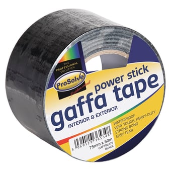 picture of ProSolve Gaffa Tape - 75mm x 50m - Black - [PV-GAFTBLA75]