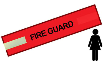 picture of Red - Ladies Pre Printed Arm band - Fire Guard - 10cm x 45cm - Single - [IH-ARMBAND-R-FG-B-S]