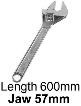 picture of Silverline 600mm Adjustable Wrench with 57mm Jaw - [SI-WR56]