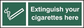 picture of Spectrum Extinguish Your Cigarettes Here – SAV 300 x 100mm - SCXO-CI-11899