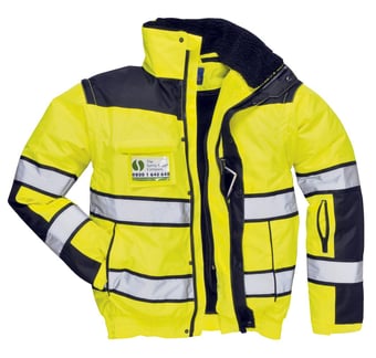 Picture of Portwest Hi-Vis Executive Yellow Bomber 3 in 1 Multifunction Jacket - PW-C466YBR