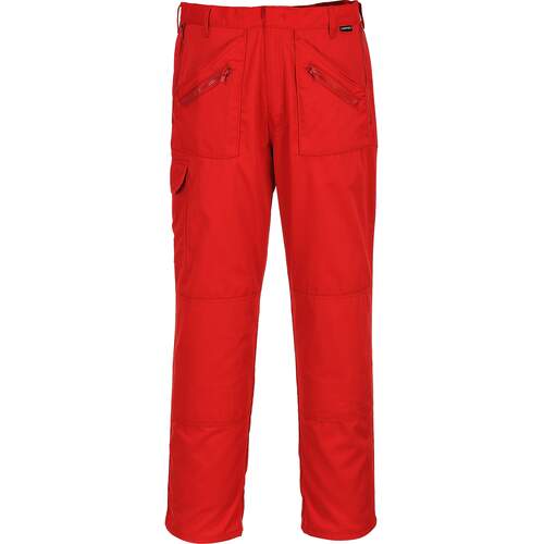 Portwest Superior Red Comfort Action Trousers - Regular Leg 31 Inch - 245g - Size 32 - [PW-S887RER] - (DISC-W)