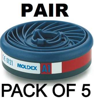 picture of A1 Moldex Gas Filters (Pair) for the Series 7000 and 9000 Face Masks - Pack of 5 - [MO-9100X5] - (AMZPK)