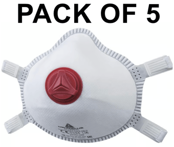 picture of Delta Plus - Non Woven Synthetic Fibre Disposable Masks FFP3 - Pack of 5 - [LH-M1300V]