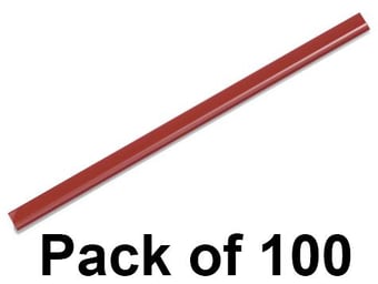 picture of Durable - Spine Binding Bars A4 - Red - 6mm - Pack of 100 - [DL-290103]