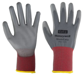 picture of Honeywell Workeasy 13G GY PU 1 Polyurethane Coated Medium Grey Gloves - HW-WE21-3113G