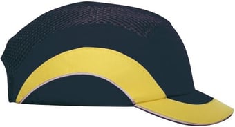 picture of JSP - HardCap A1+™ with Short 5cm Peak  - Navy Blue & Yellow - [JS-ABS000-00N-400]